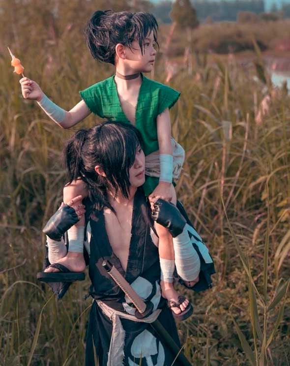 Cosplay de Dororo e Hyakkimaru