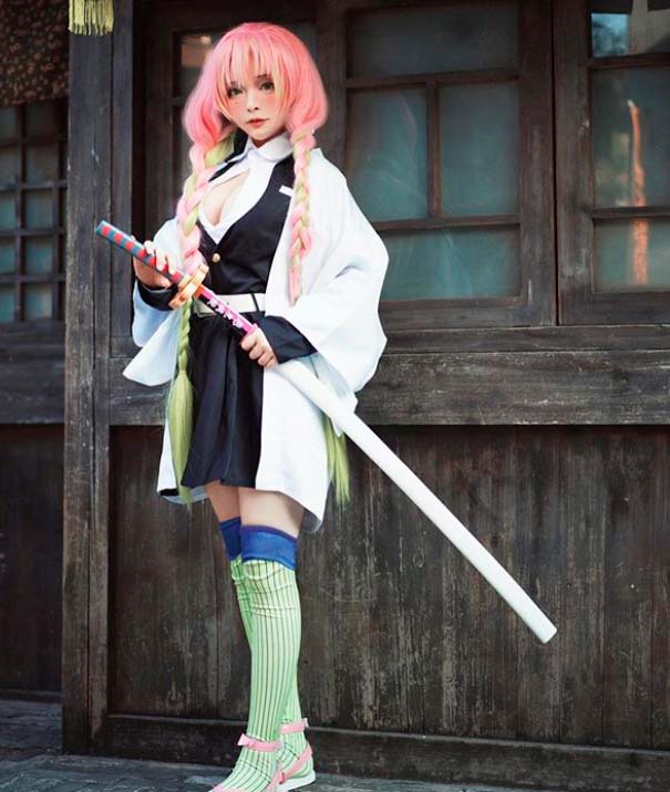 Cosplayer de Mitsuri Kanroji de Demon Slayer, ficou perfeito!