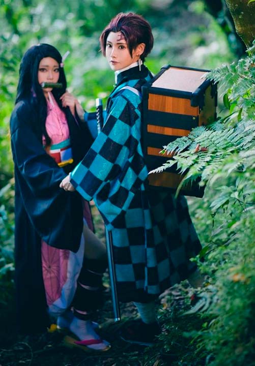 Cosplay de Nezuko e Tanjirou