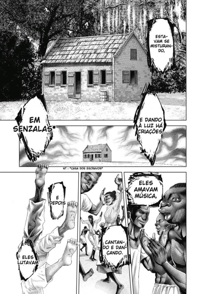 Ilustração do mangá batuque