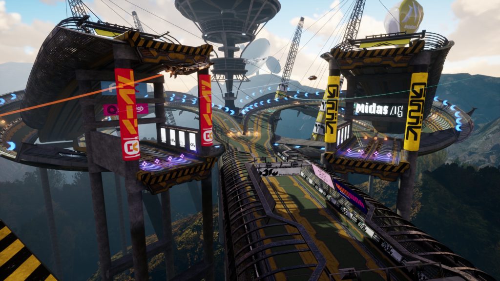 pista de corridas ilustrando os gráficos e design do jogo