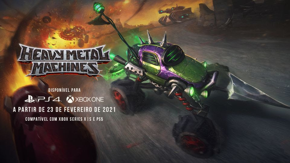 Heavy Metal Machines chega nos consoles em 23 de fevereiro