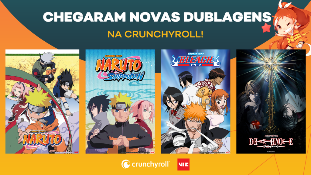 Dublagens chegam na crunchyroll nos animes