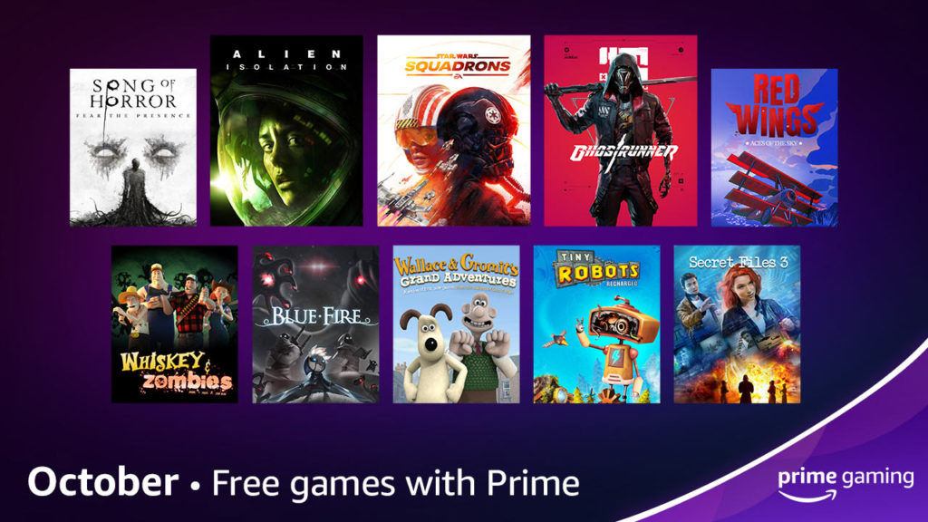 Amazon anuncia Prime Gaming de outubro