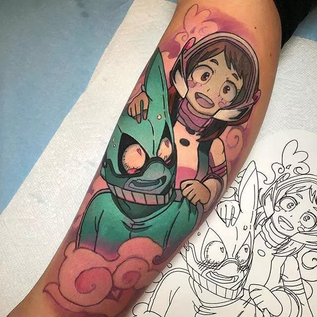 top 10 tatuagens Boku no hero academia Uraraka