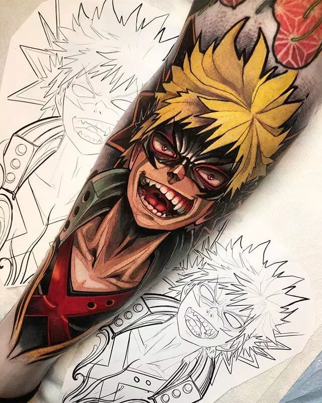 top 10 tatuagens Boku no hero academia bakugo