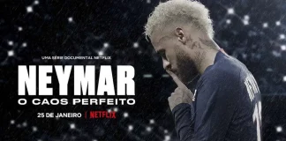 Neymar – O Caos Perfeito – Resenha neymar com a camisa do psg no poster de neymar - o caos perfeito