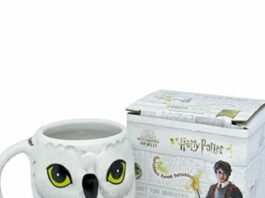 Caneca porcelana Coruja Hedwig