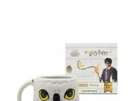 Caneca porcelana Coruja Hedwig