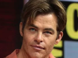 Chris Pine em 2018, na San Diego Comic-Con. Autor da fotografia: Gage Skidmore.