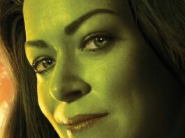 Tatiana Maslany como Mulher Hulk em Mulher-Hulk: Defensora de Heróis