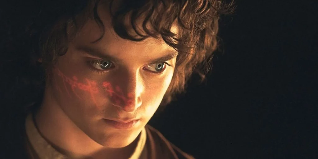Elijah Wood como Frodo Baggins em Senhor dos Anéis