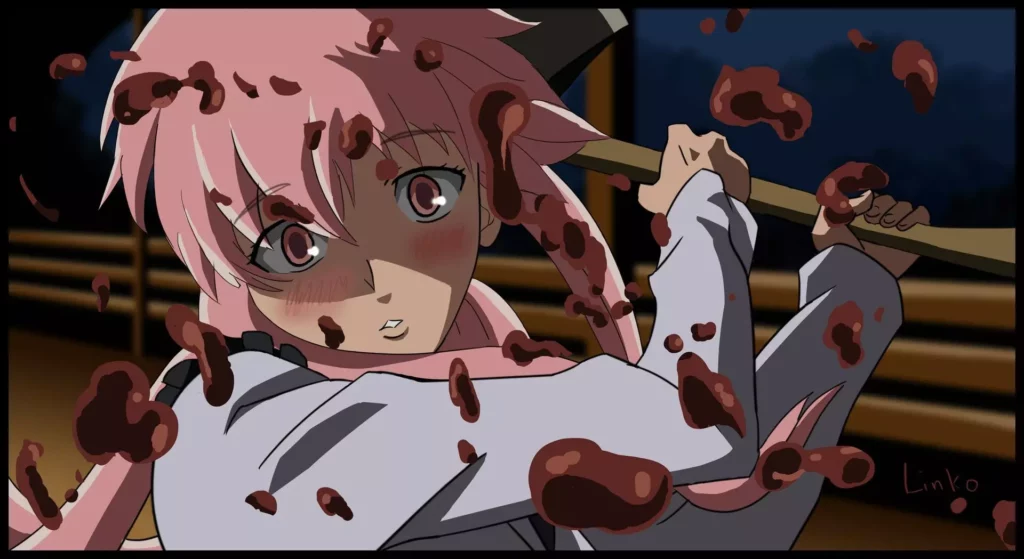 Gasai Yuno (Reprodução: Mirai Nikki)