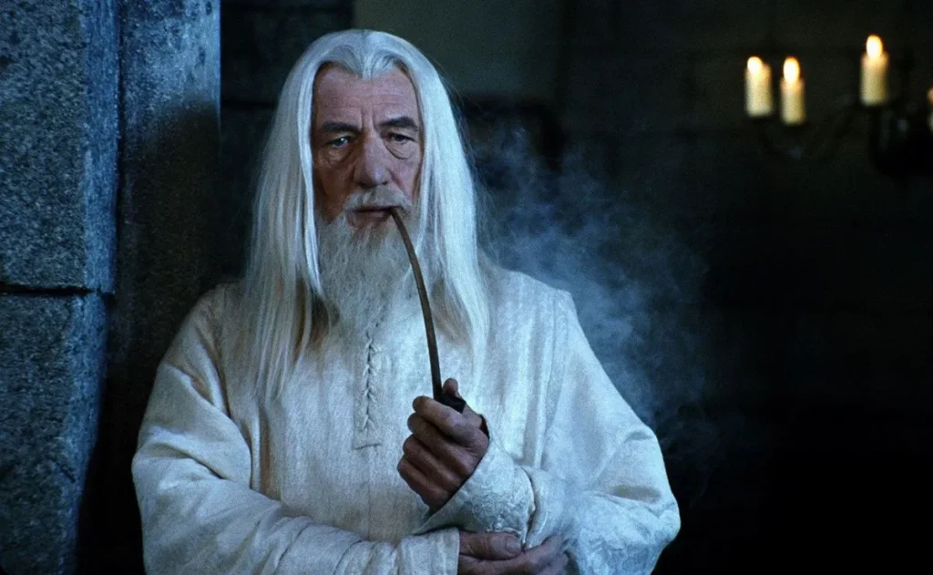 Ian McKellen como Gandalf em Senhor dos Anéis