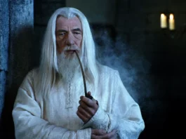 Ian McKellen como Gandalf em Senhor dos Anéis