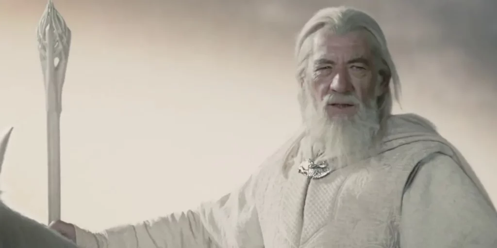Ian McKellen como Gandalf em Senhor dos Anéis