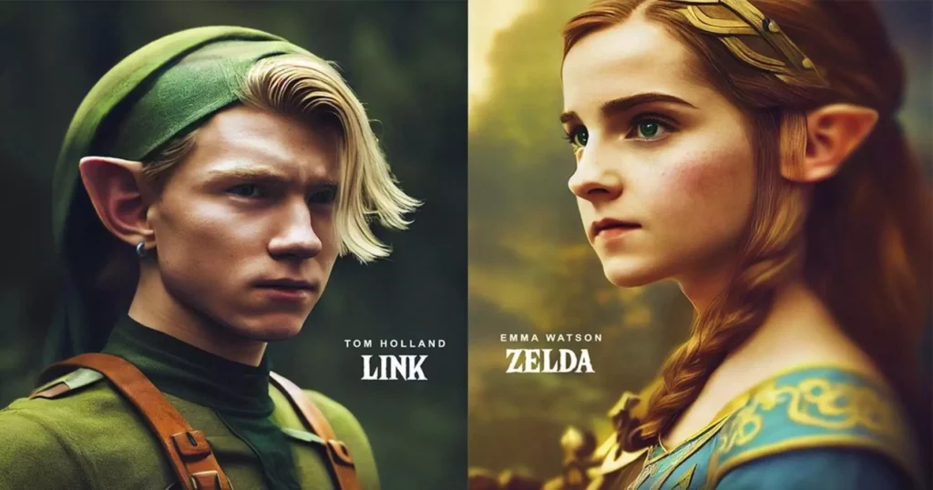 Link e Zelda em versão live-action de Dan Leveille