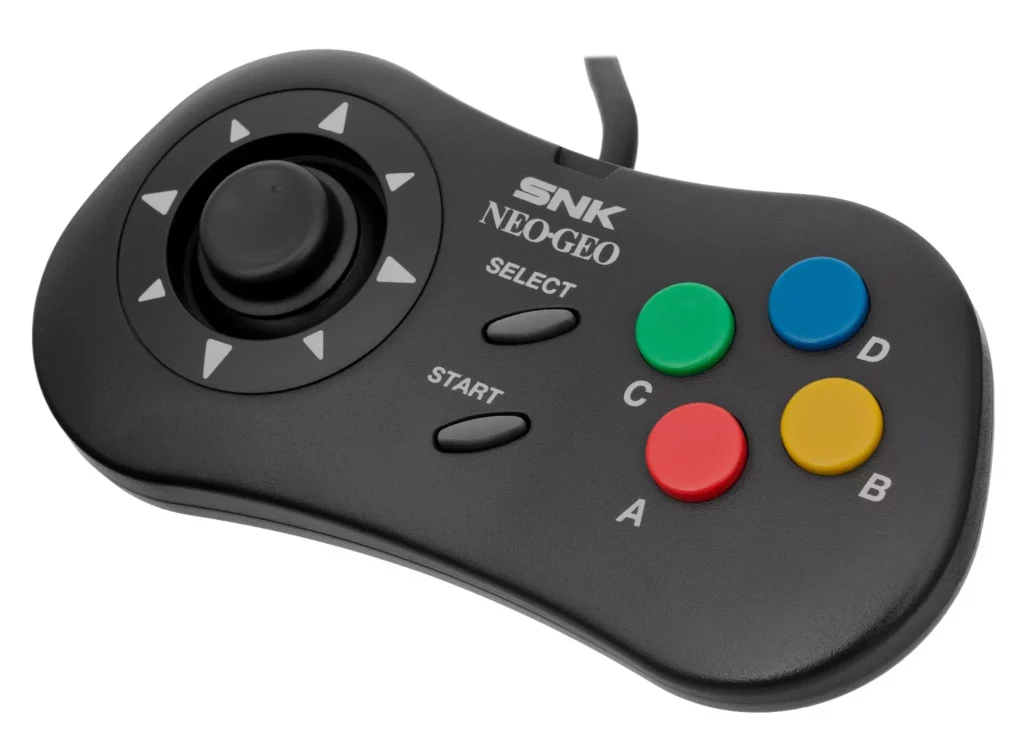 Controle do Neo Geo CD (Fotografia: Evan-Amos)