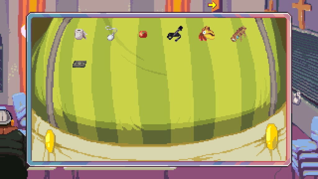 Dropsy guarda os itens na barriga.