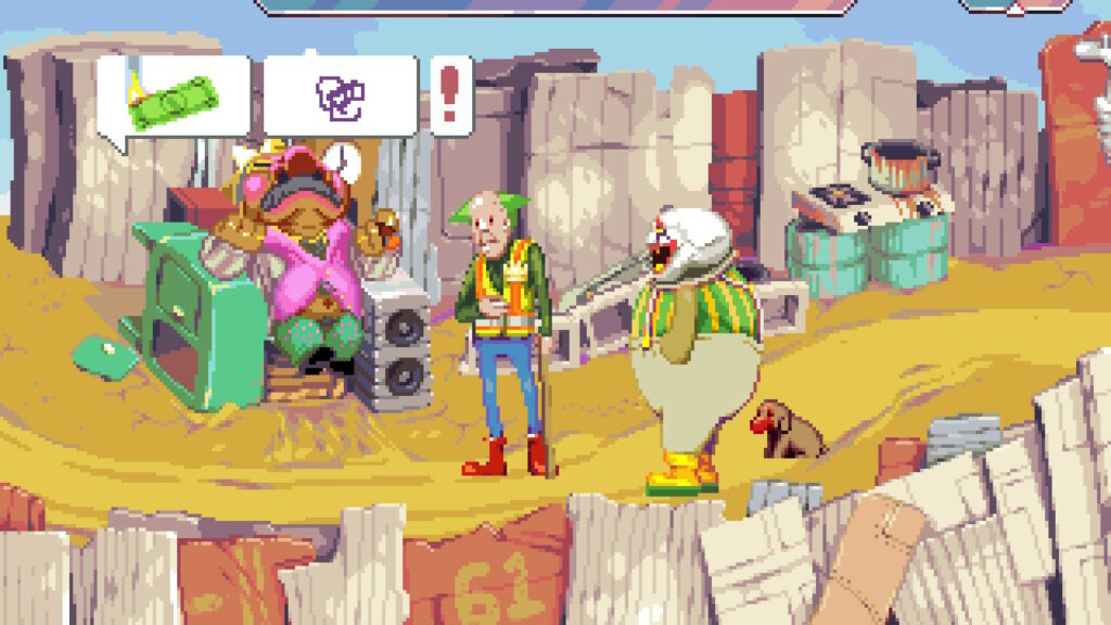 Ajudando um velho no ferro velho.