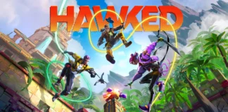 Saia em busca de tesouros antigos em HAWKED HAWKED _ Key Artwork + Logo