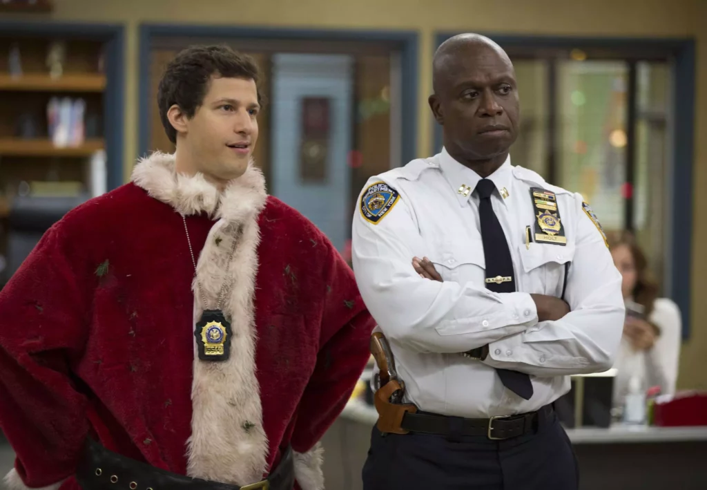 Andre Braugher e Andy Samberg em Brooklyn Nine-Nine