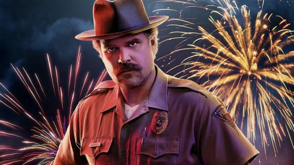 David Harbour como Jim Hopper em Stranger Things.
