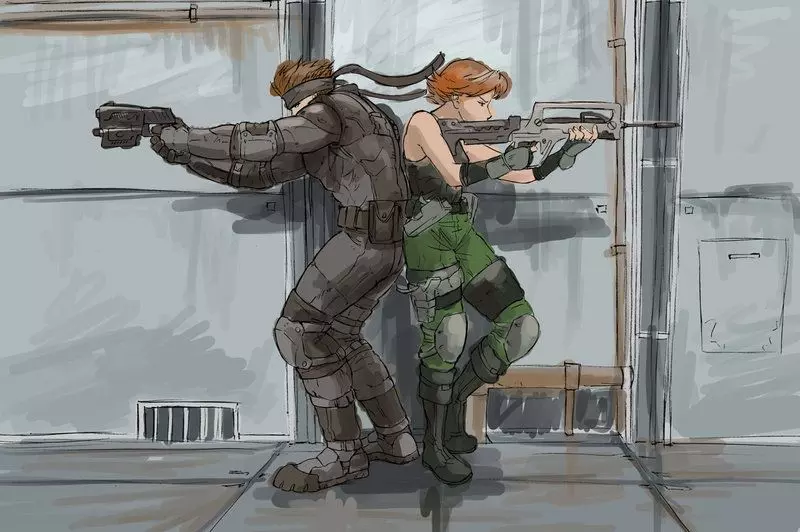 Solid Snake e Meryl Silverburgh