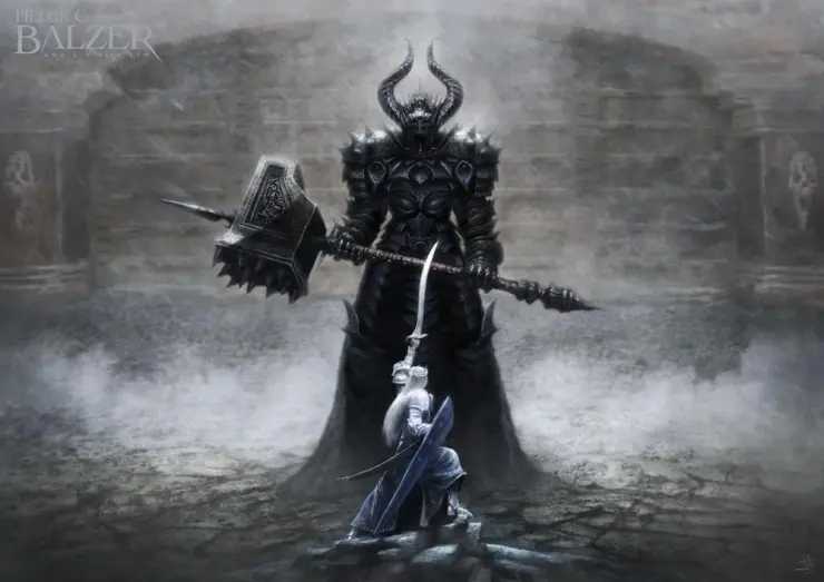 Morgoth e Fingolfin / Arte por Helgecbalzer