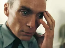 Cillian Murphy como o protagonista Oppenheimer (2023)