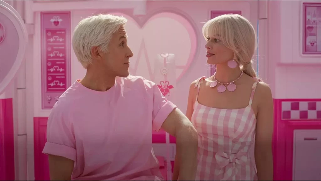 Ryan Gosling e Margot Robbie em Barbie (2023)