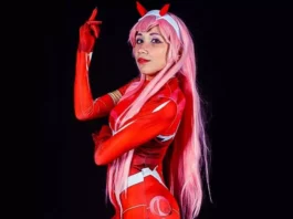 Sara Toushiro encanta com cosplay de Zero Two