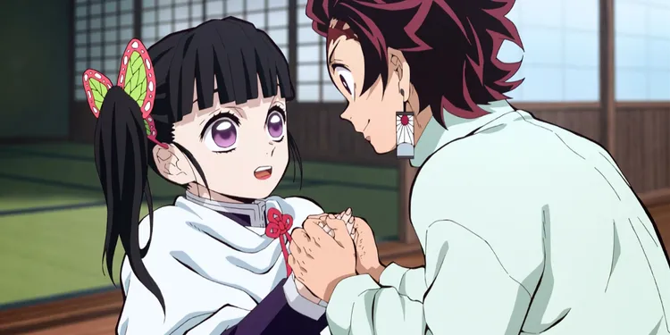 Quando Tanjiro apoiou Kanao Tsuyuri