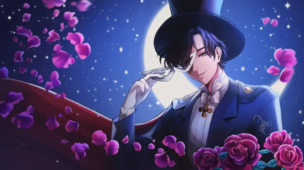 Tuxedo Mask, personagem de Sailor Moon por DukkoArt via DeviantArt