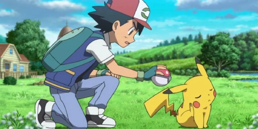 Ash e Pikachu em Pokémon