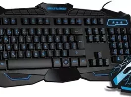 Teclado e Mouse Gamer Com Hotkeys Multimidia LED Azul Multilaser - TC195