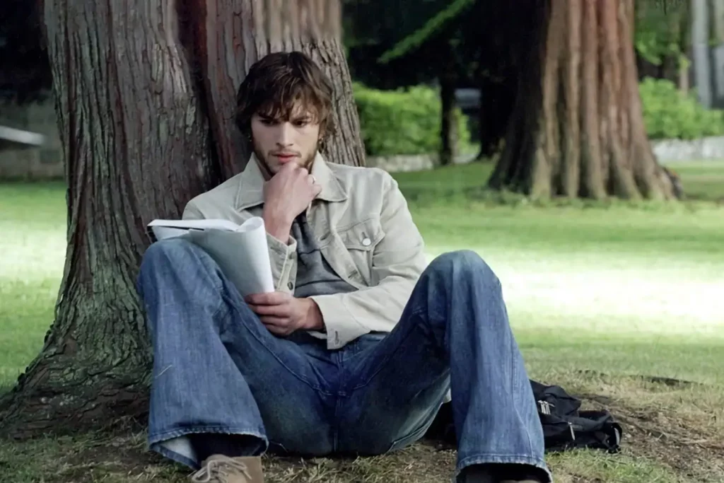 Asthon Kutcher é Evan Treborn em Efeito Borboleta. Imagem: New Line Cinema / Divulgação