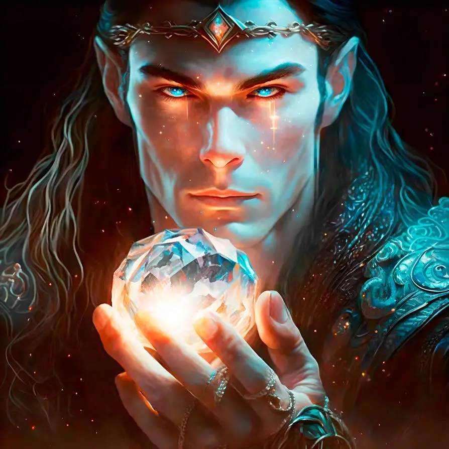 Fëanor segurando uma Silmaril