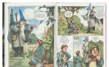 Você precisa MUITO ler O Hobbit em quadrinhos, de J.R.R. Tolkien e ilustrado por David Wenzel O Hobbit em quadrinhos