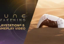 Dune: Awakening no PS5 ganha gameplay, DLC e data de crossplay Dune: Awakening no PS5: arte com controle DualSense e logo do jogo