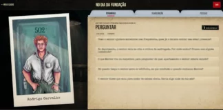 Nautila, empresa de jogos investigativos, é lançada com demo gratuita Jogo investigativo Nautila: tela de interrogatório do caso No Dia da Fundação