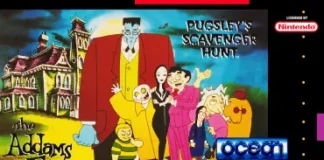 Scavenger Hunt: a sequencia mais modesta da familia Addams Capa de Pugsleys Scavenger Hunt para Super Nintendo