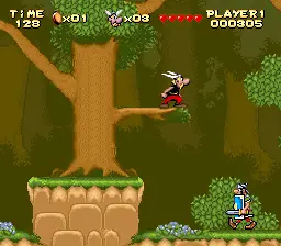 Gameplay de Asterix no Super Nintendo