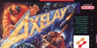 Axelay: um dos melhores jogos de nave do Super Nintendo Capa de Axelay para Super Nintendo