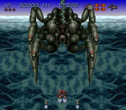 Chefe gigante em Axelay no Super Nintendo