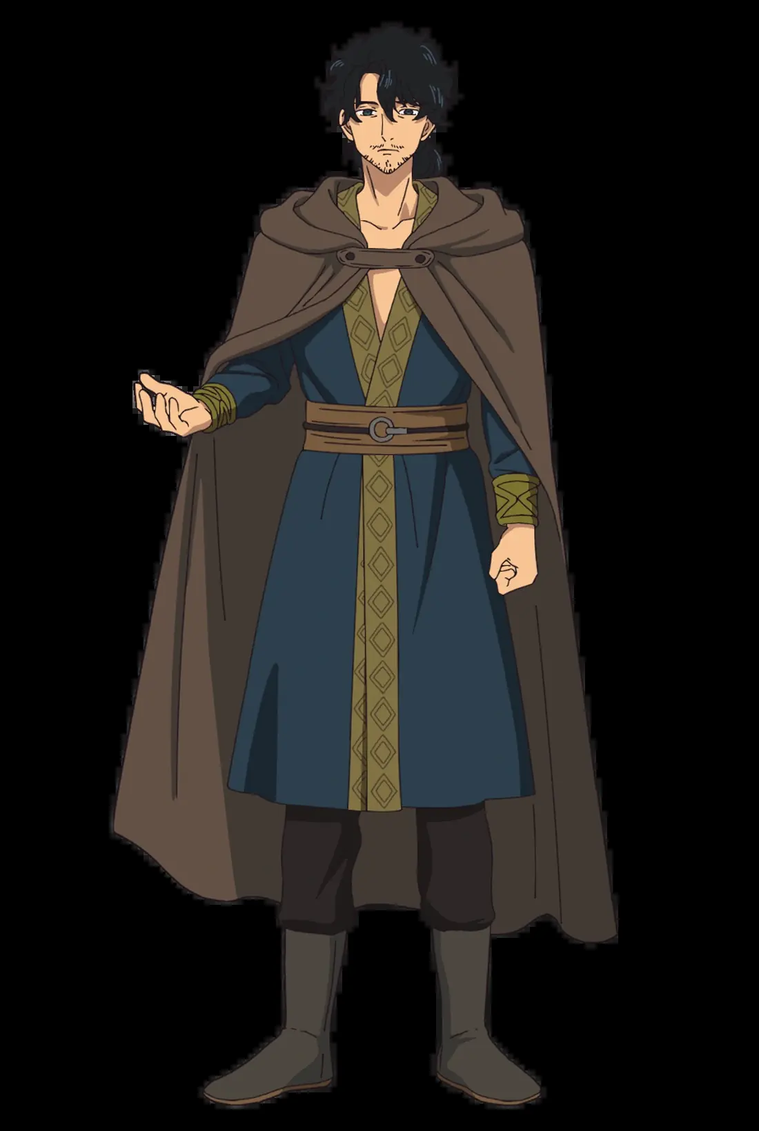 Dagda, menestrel e pai adotivo de Custas, no anime Witch Hat Atelier