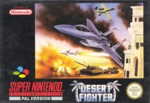 Desert Fighter: o simulador de voo esquecido do Super Nintendo Capa de Desert Fighter para Super Nintendo