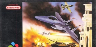 Desert Fighter: o simulador de voo esquecido do Super Nintendo Capa de Desert Fighter para Super Nintendo