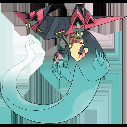 Dragapult, Pokémon do tipo Dragão e Fantasma, em arte oficial