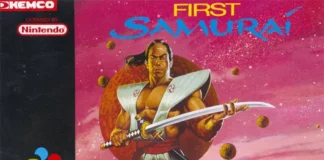 First Samurai: o action-platformer com viagem no tempo do SNES Capa de First Samurai para Super Nintendo